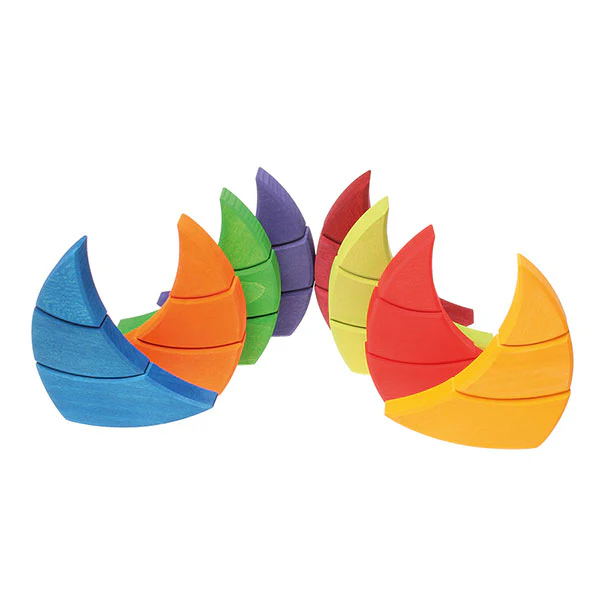 Large Color Circle Goethe Wooden Blocks by Grimm's - Image 2