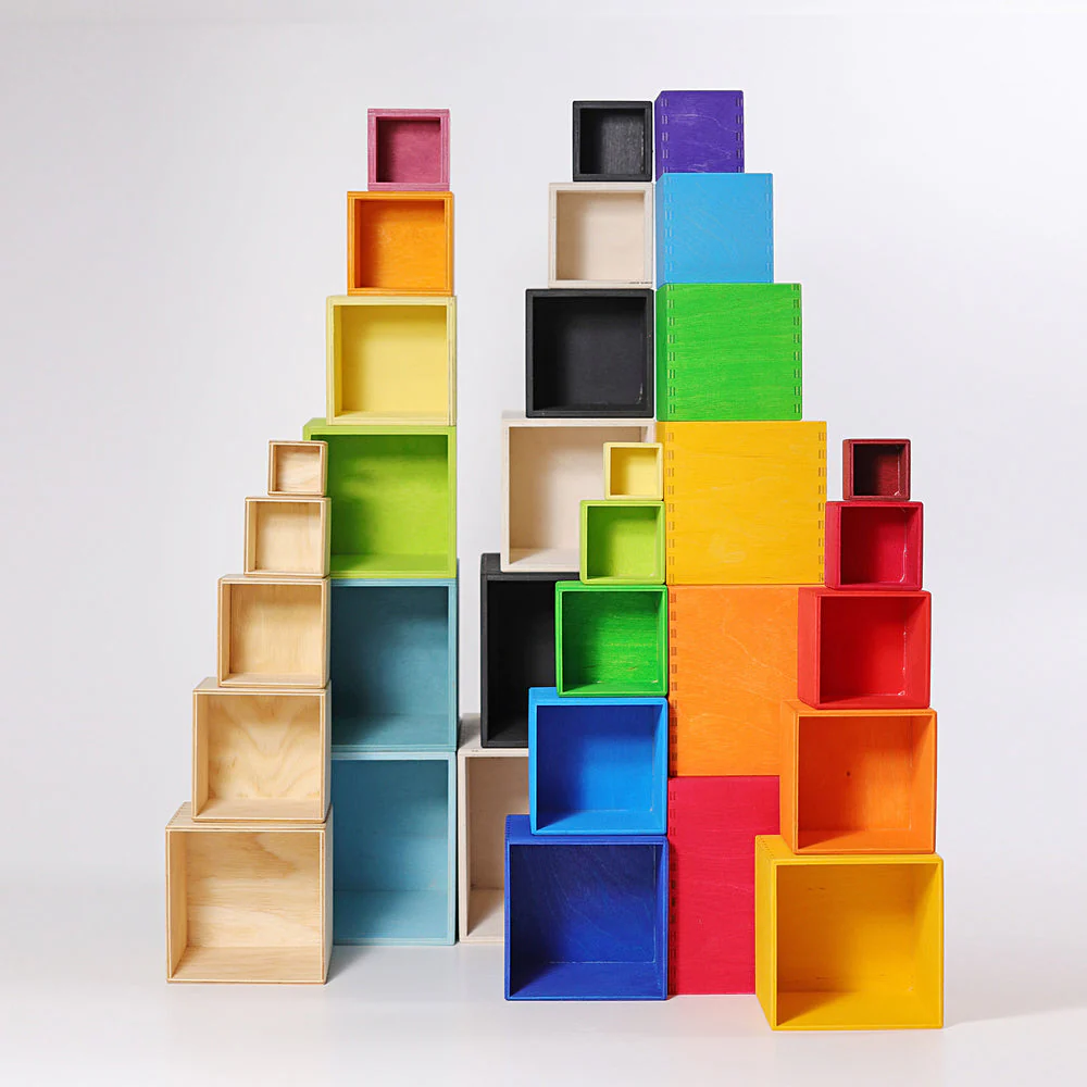 Large Rainbow Set of Boxes by Grimm's - Image 11