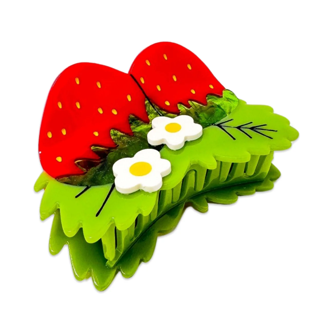 Large Strawberries and Flowers Hair Claw Clip by Jenny Lemons - Image 12