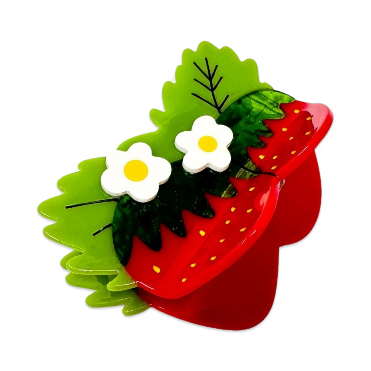 Large Strawberries and Flowers Hair Claw Clip by Jenny Lemons - Image 13