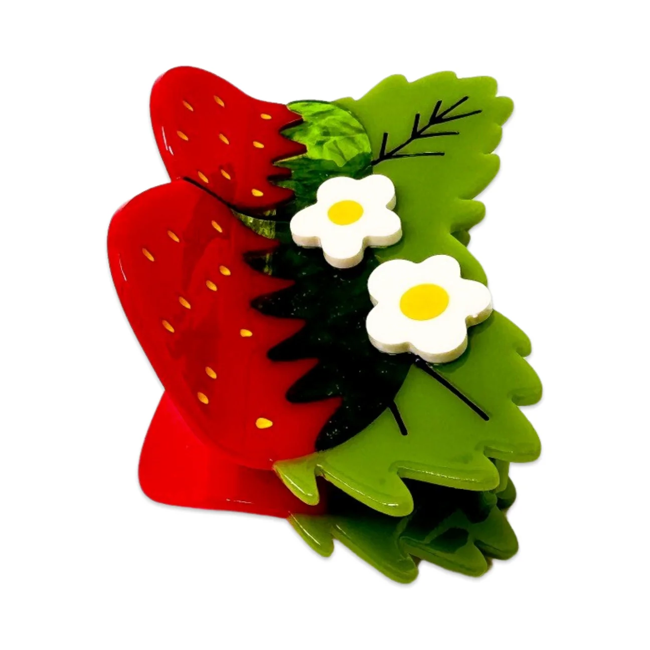 Large Strawberries and Flowers Hair Claw Clip by Jenny Lemons - Image 14