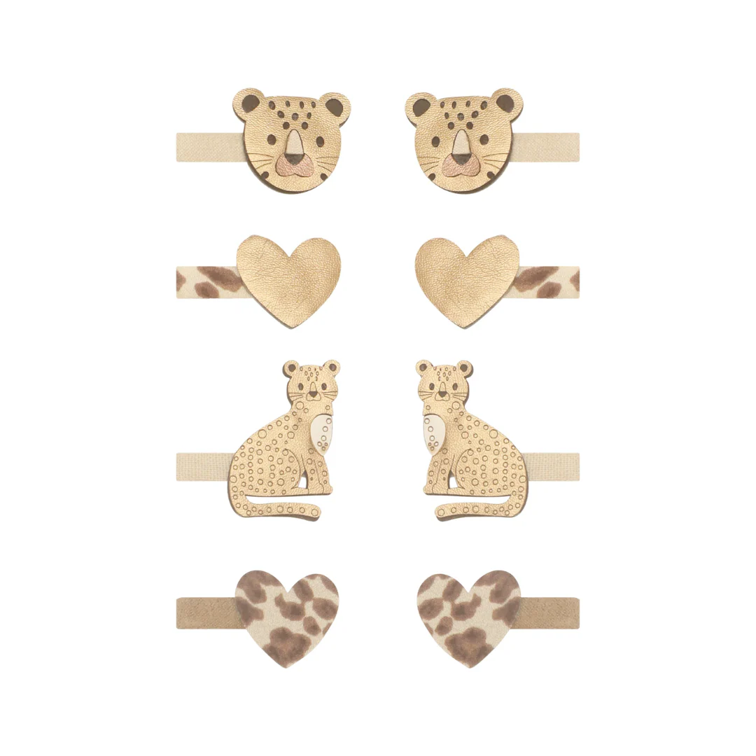 Larry Leopard Mini Clips by Mimi & Lula