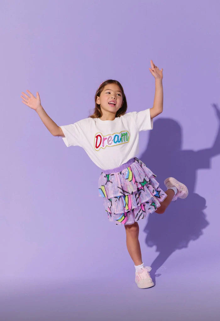 Lavender Shooting Star Sequin Skirt by Lola + The Boys - Image 2