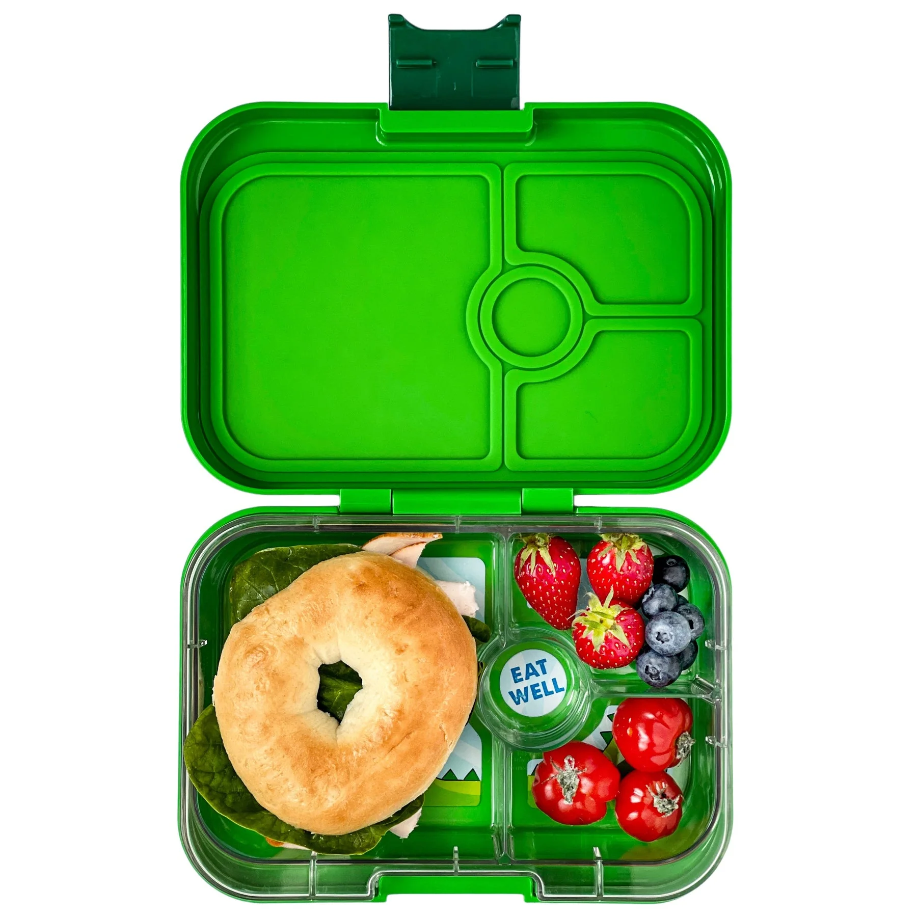 Leakproof Sandwich Friendly Bento Box - 4 Compartment - Jurassic Green - Dino by YumBox - Image 3