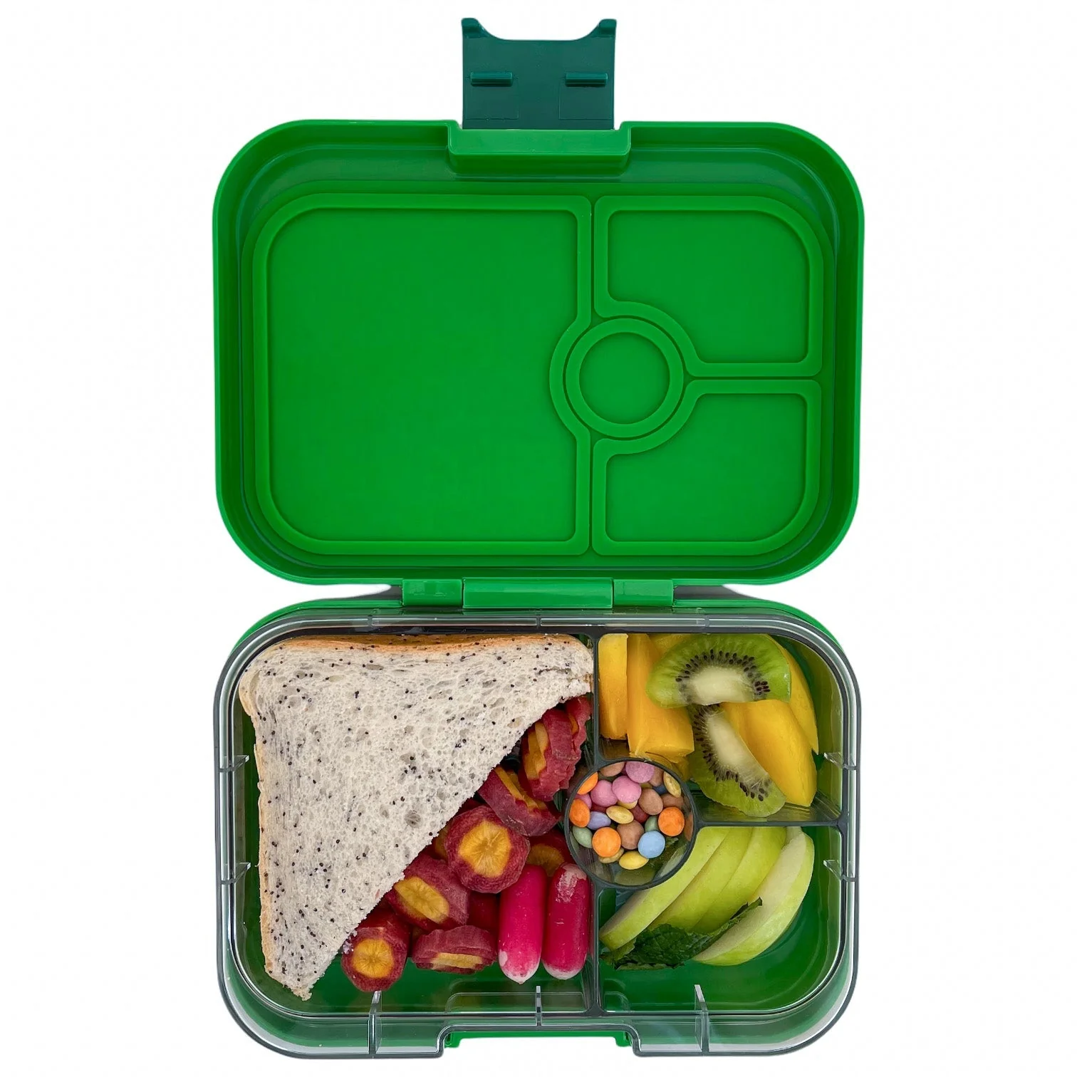 Leakproof Sandwich Friendly Bento Box - 4 Compartment - Jurassic Green - Dino by YumBox - Image 7