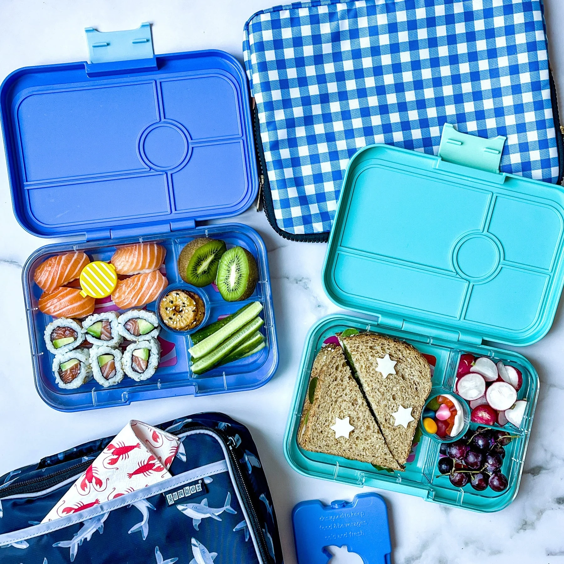Yumbox Tapas Bento Lunch Box - 5 Compartment - Antibes Blue - Image 3