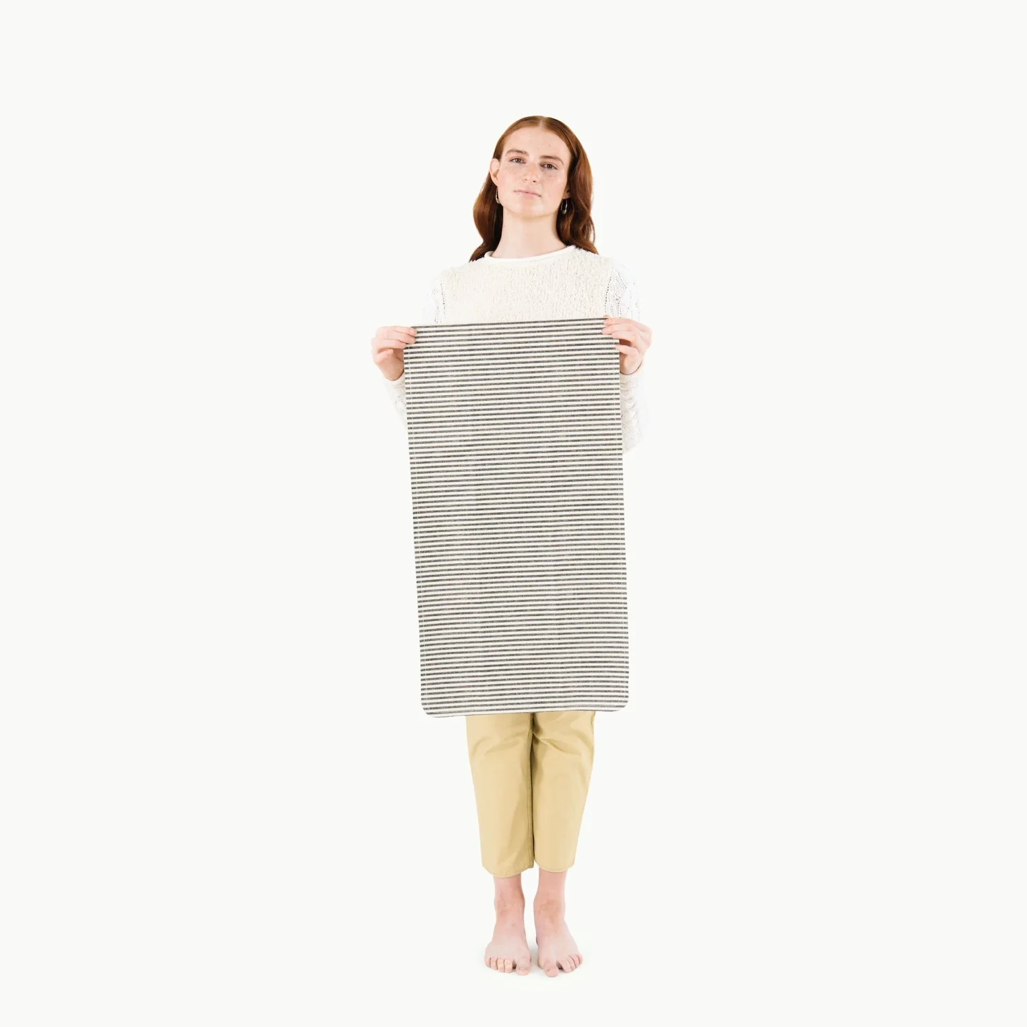 Leather Micro+ Changing Mat - Stone Stripe by Gathre