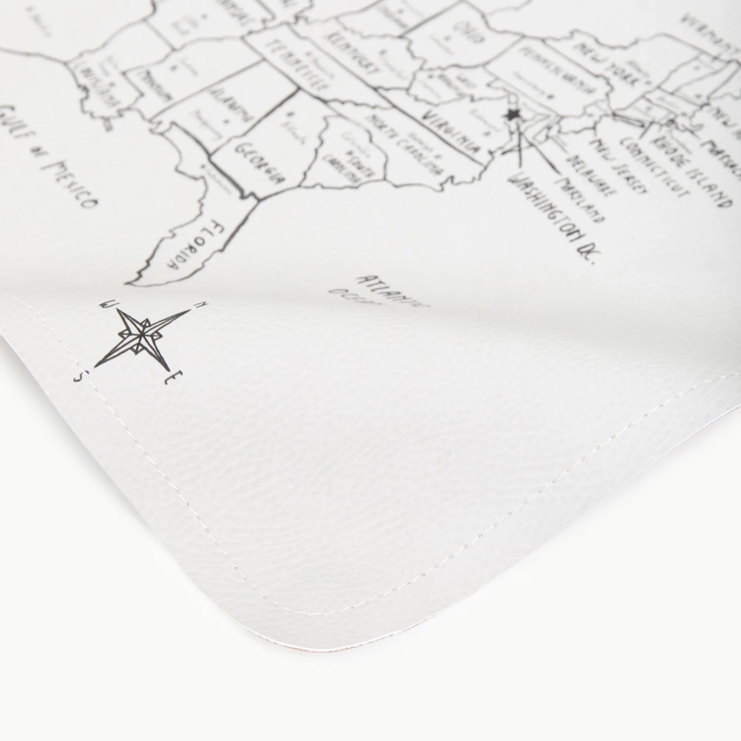 Leather Micro Changing Mat - USA Map by Gathre - Image 3