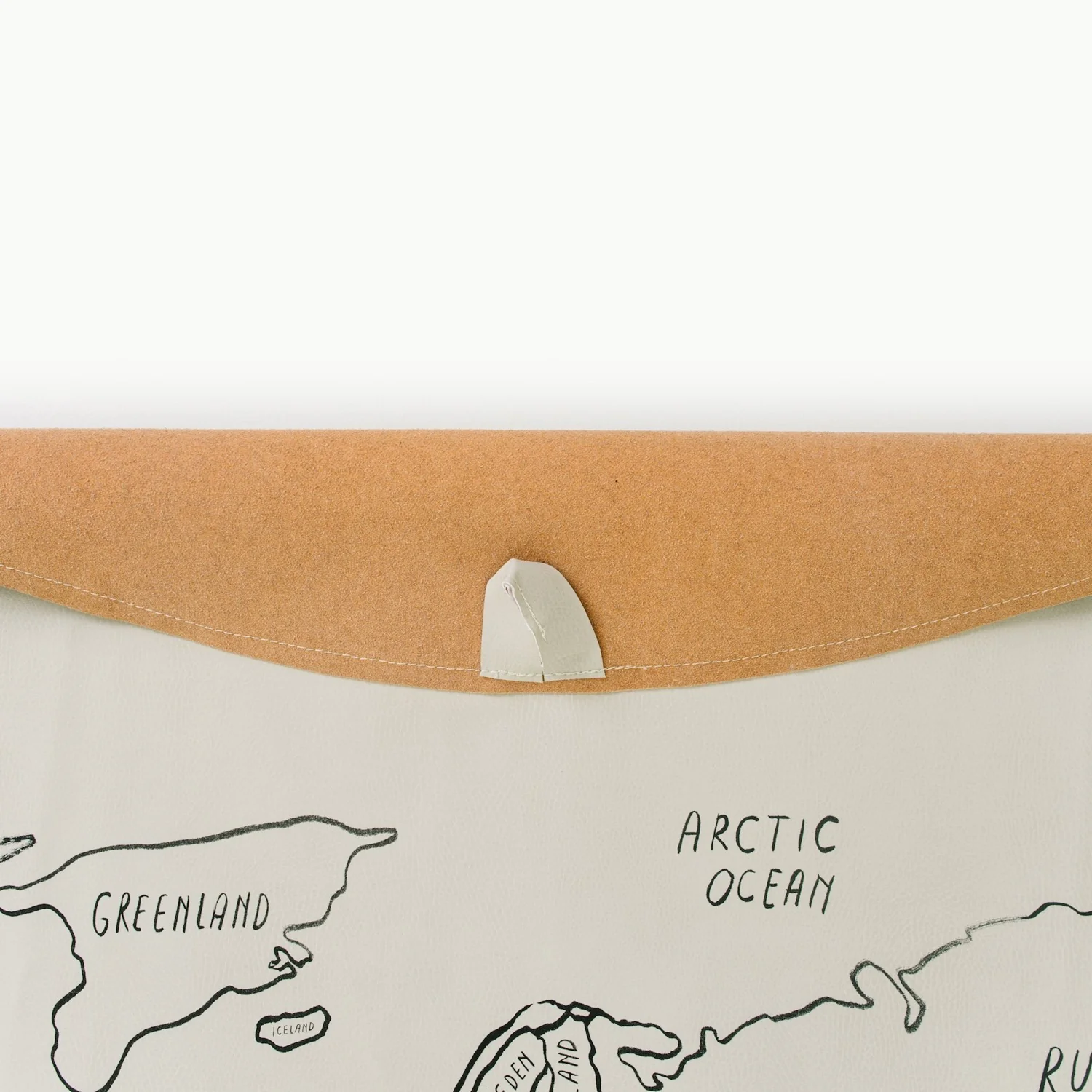 Leather Midi Mat by Gathre - World Map Circle - Image 3