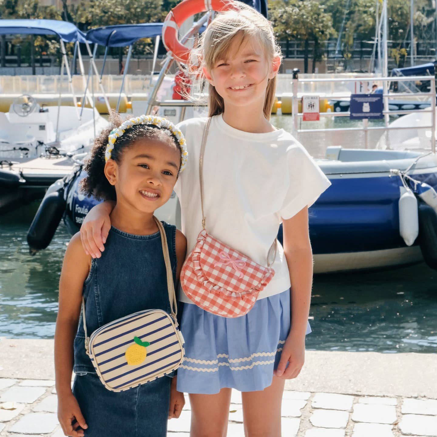 Lemon Drop Stripy Bag by Rockahula Kids - Image 2