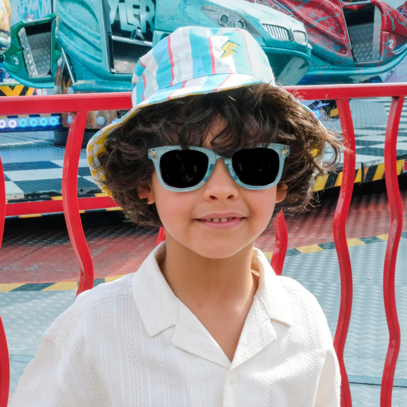 Lightning Stripe Reversible Bucket Hat by Rockahula Kids - Image 2