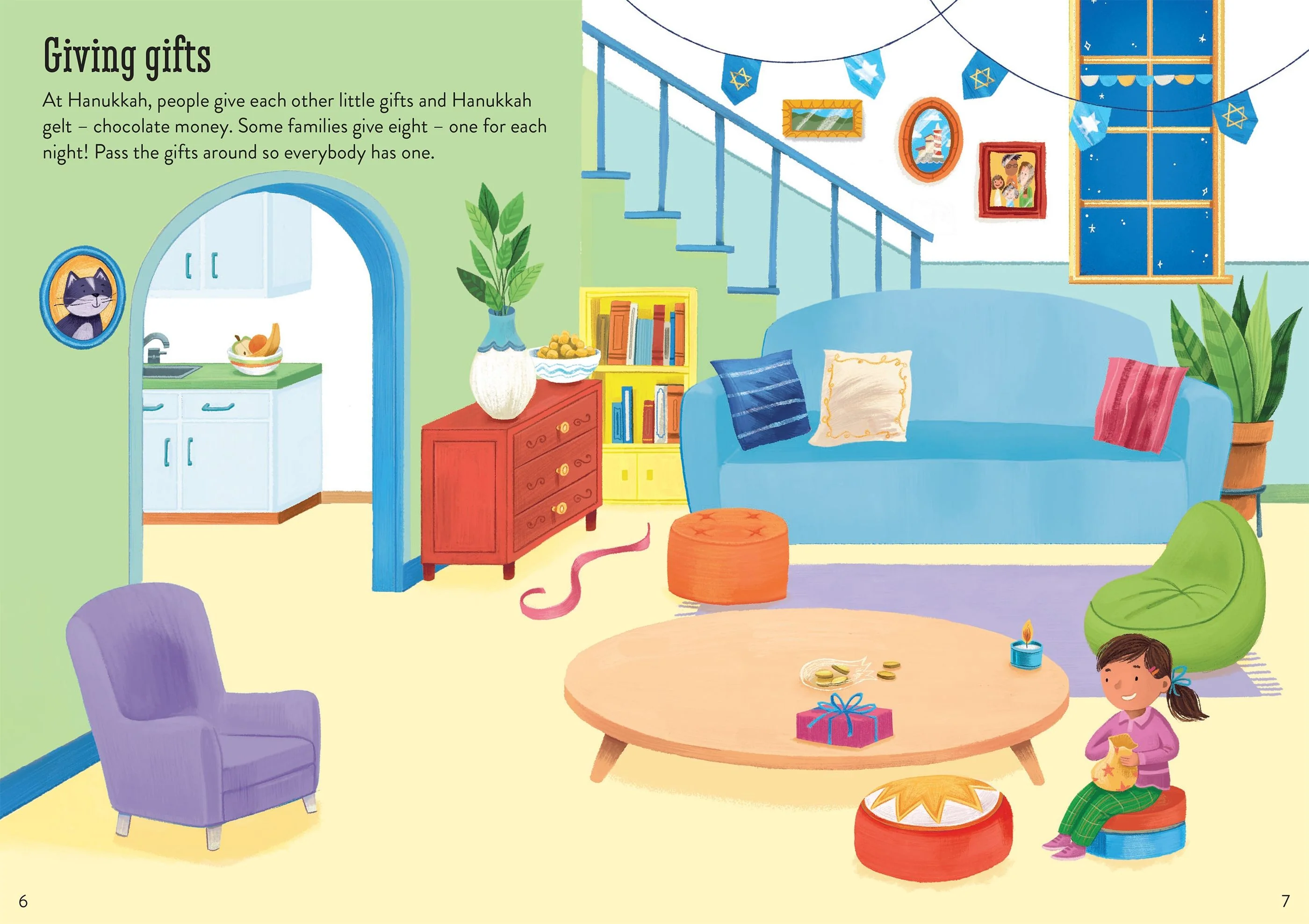 Little First Sticker Book - Hanukkah by Usborne Books - FINAL SALE - Image 2
