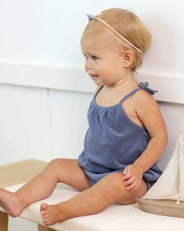 Little Knot Headband - Marine Gingham by Rylee + Cru - Image 4