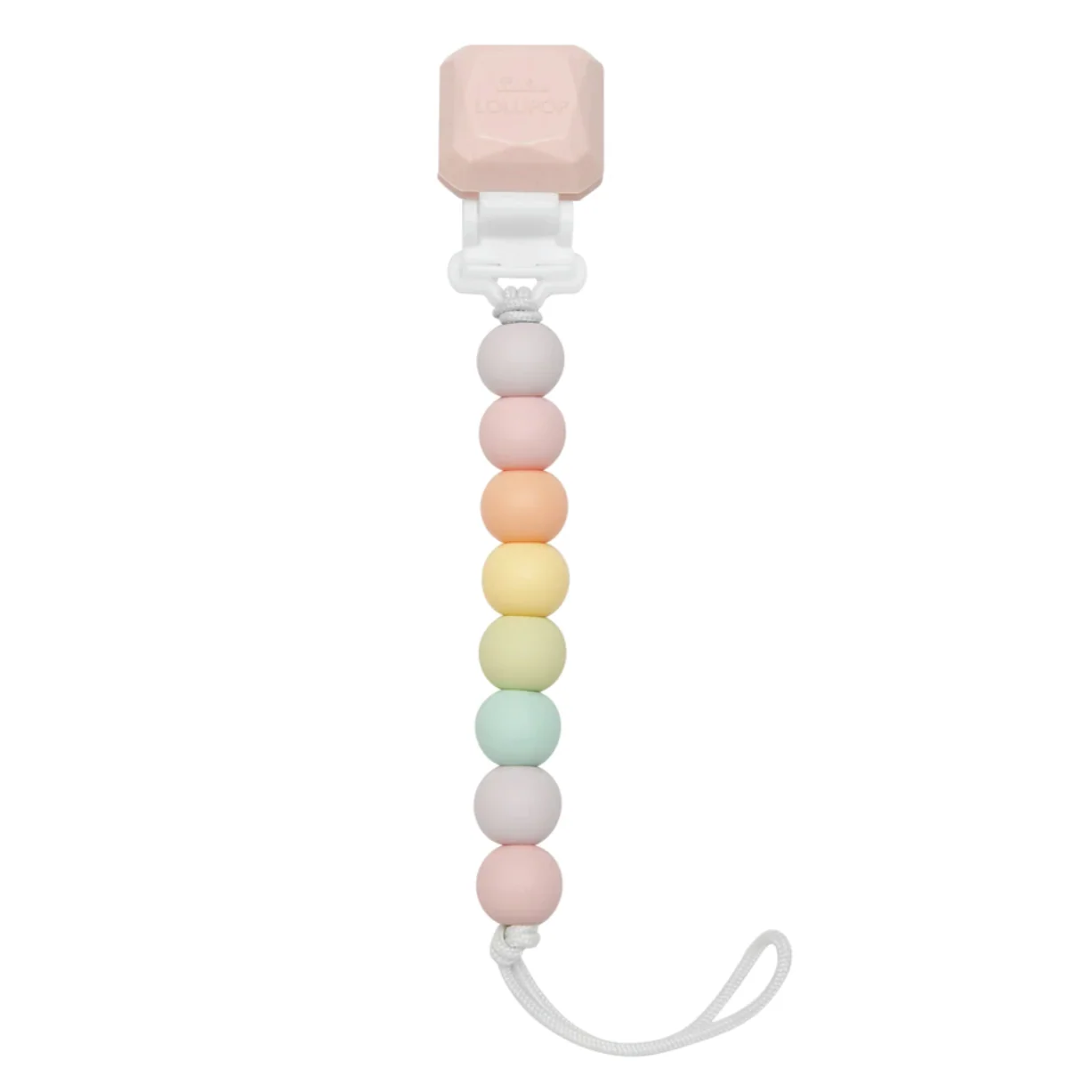 Lolli Gem Silicone Pacifier Clip - Cotton Candy by Loulou Lollipop