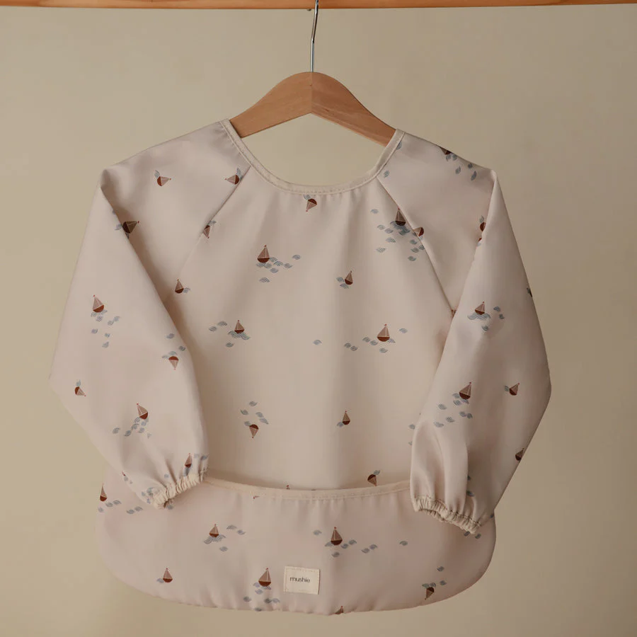 Long Sleeve Bib - Boats by Mushie - Image 2