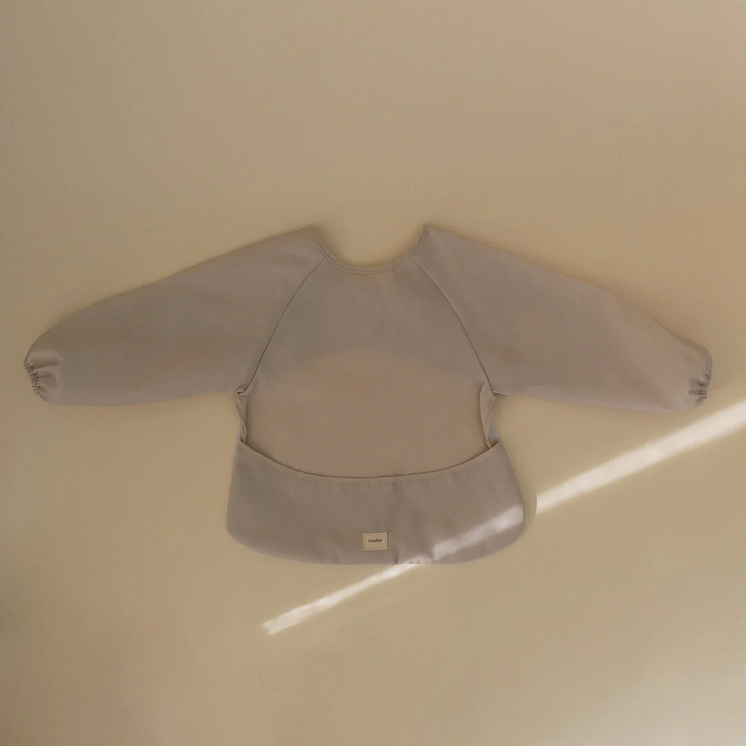 Long Sleeve Bib - Fog by Mushie - Image 2