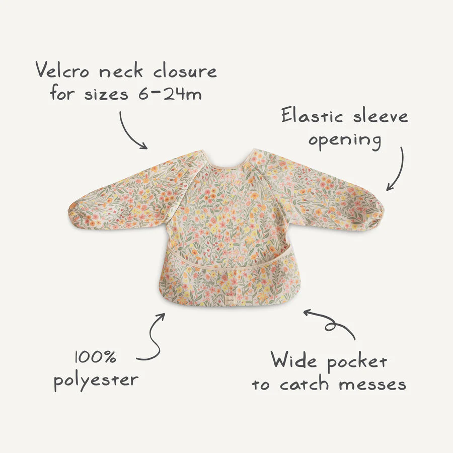 Long Sleeve Bib - Pastel Blooms by Mushie - Image 5