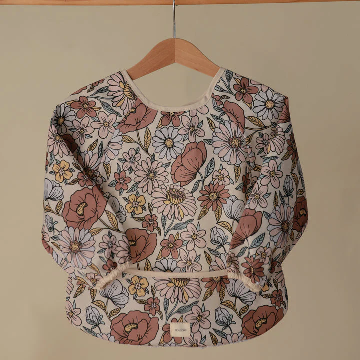 Long Sleeve Bib - Retro Flowers by Mushie - Image 6