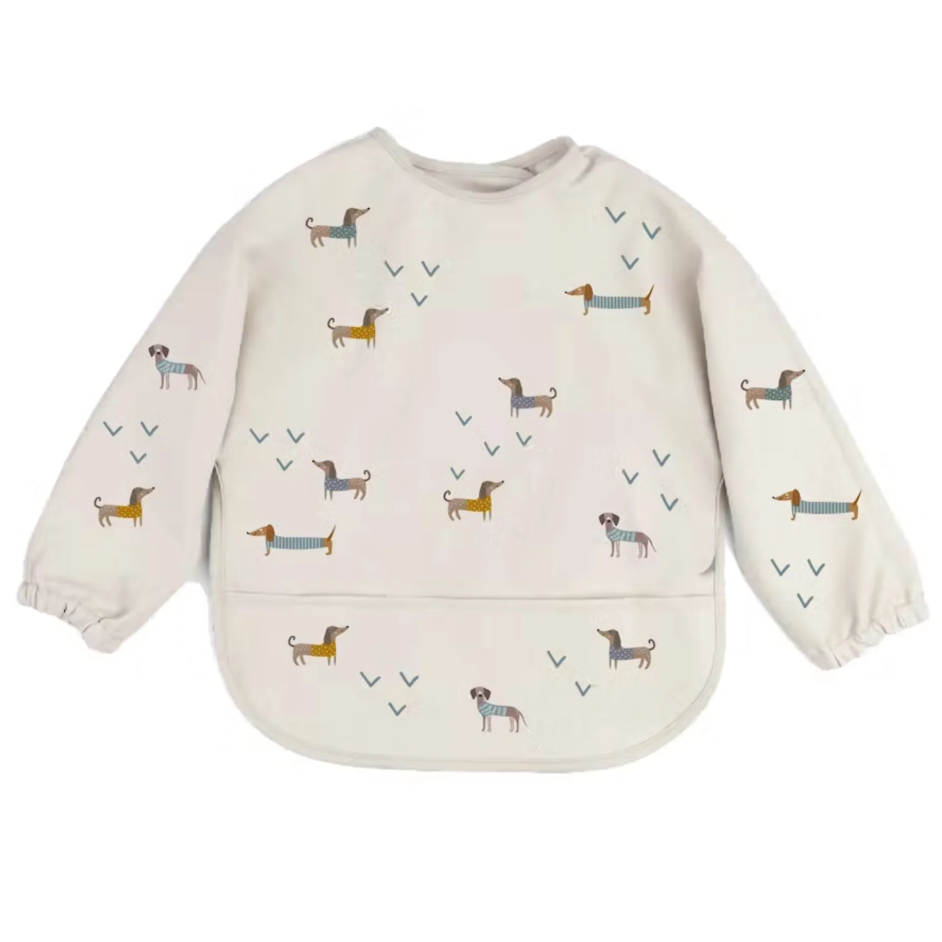 Long Sleeve Bib - Teckel/Dachshunds by Cotton Cloud