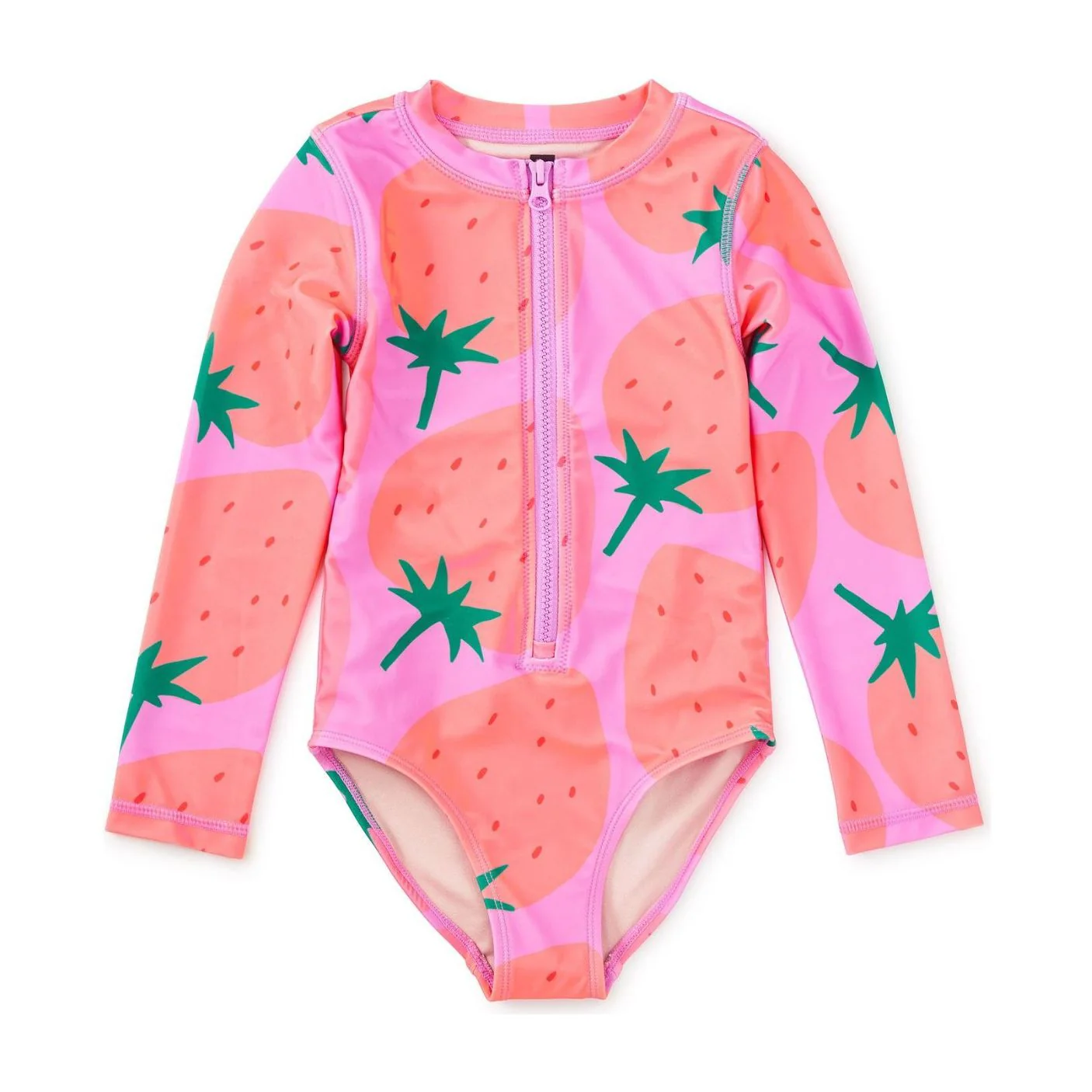Long Sleeve One-Piece Swimsuit - Fresas Favoritas by Tea Collection