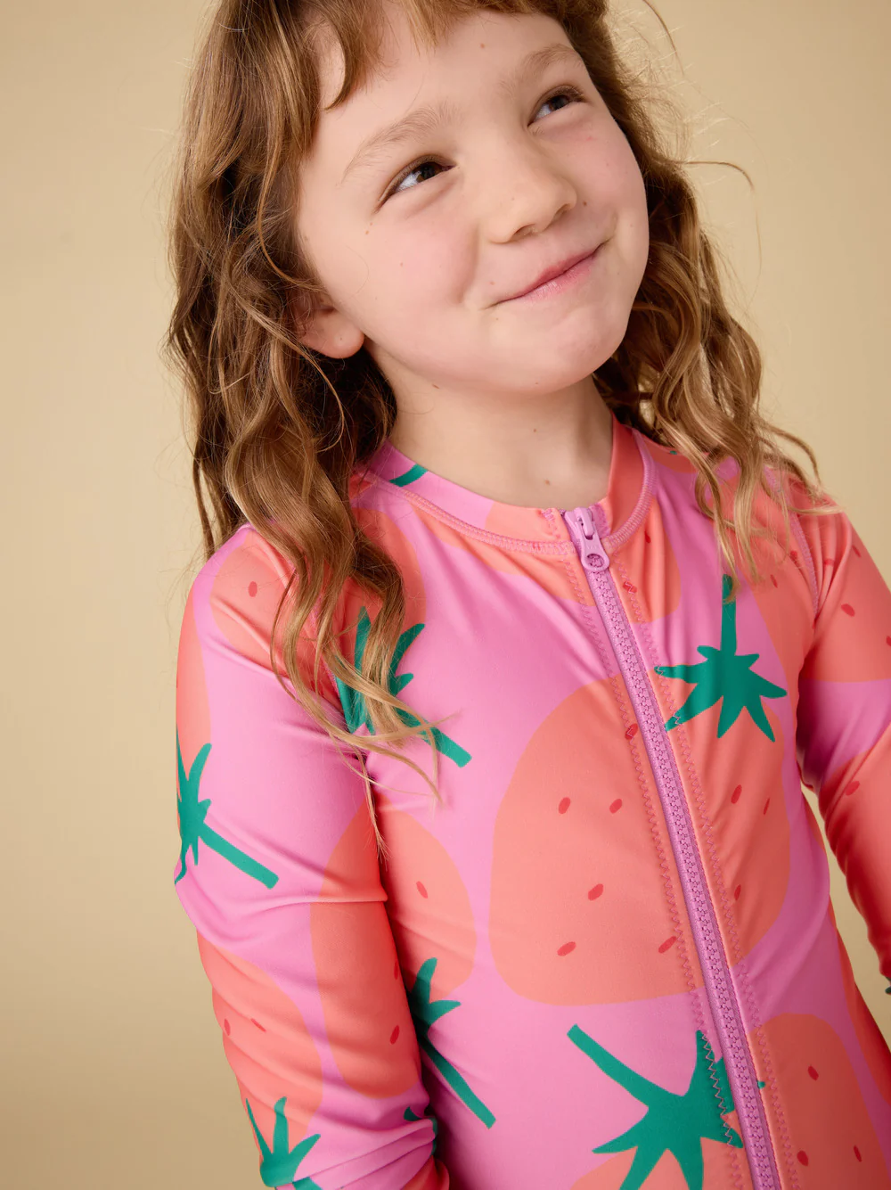 Long Sleeve One-Piece Swimsuit - Fresas Favoritas by Tea Collection - Image 2