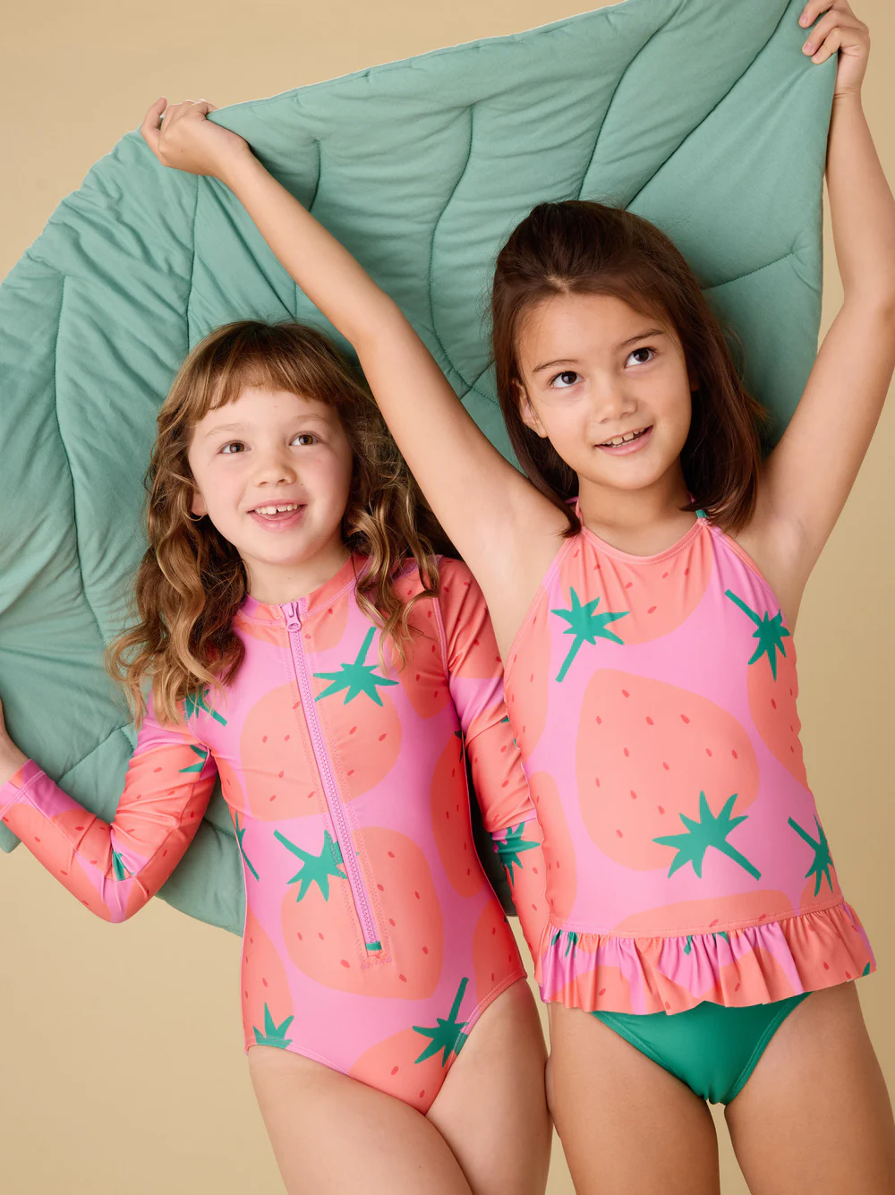 Long Sleeve One-Piece Swimsuit - Fresas Favoritas by Tea Collection - Image 3