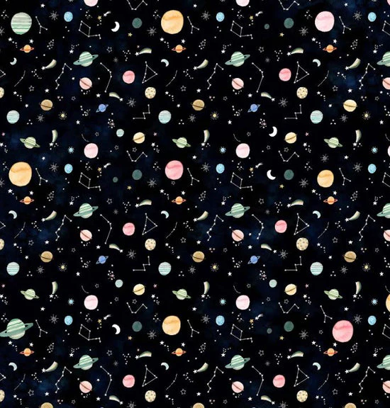 Long Sleeve Waterproof Bib - Planets by Loulou Lollipop - Image 6