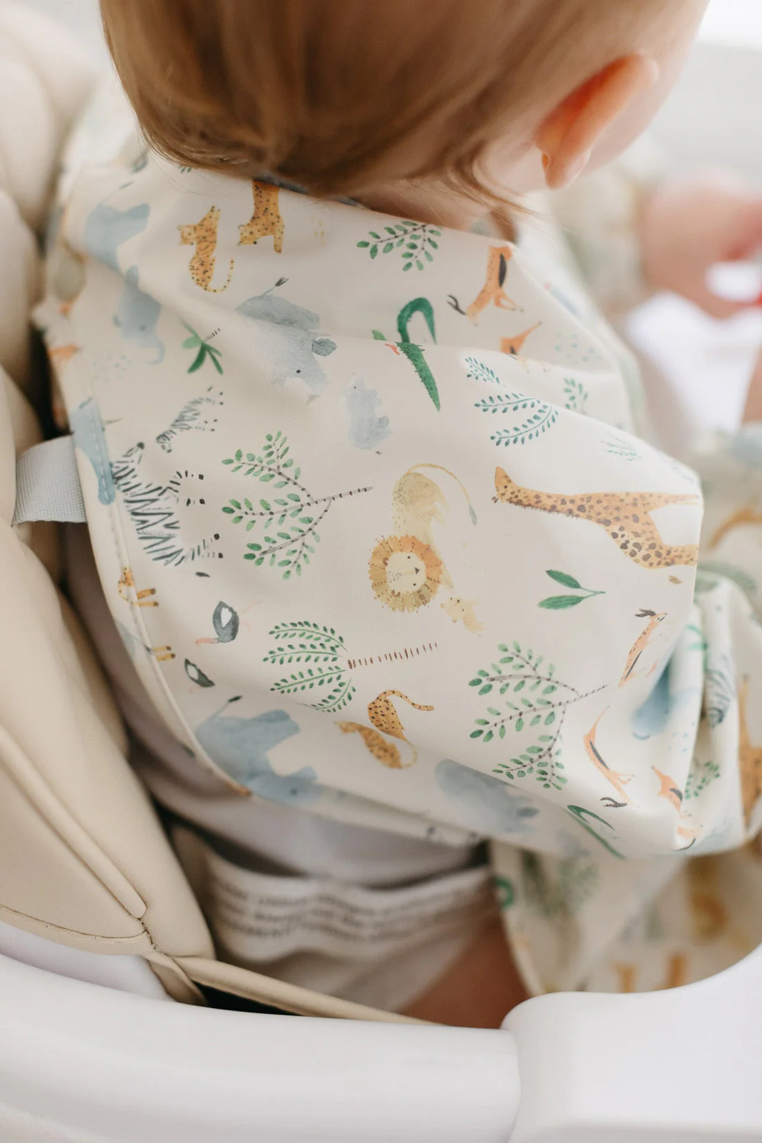 Long Sleeve Waterproof Bib - Safari Jungle by Loulou Lollipop - Image 3