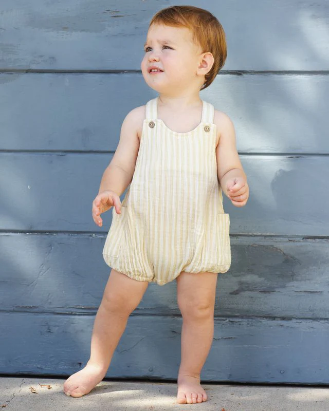 Lou Romper - Citron Stripe by Rylee + Cru - Image 2