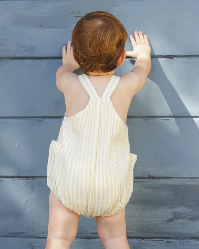 Lou Romper - Citron Stripe by Rylee + Cru - Image 3
