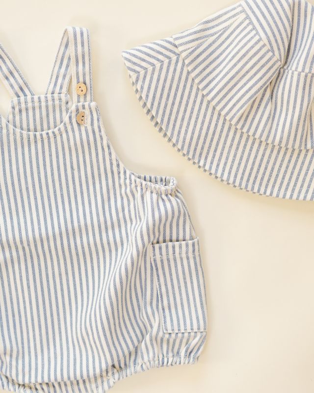 Lou Romper - Railroad Stripe by Rylee + Cru - Image 5