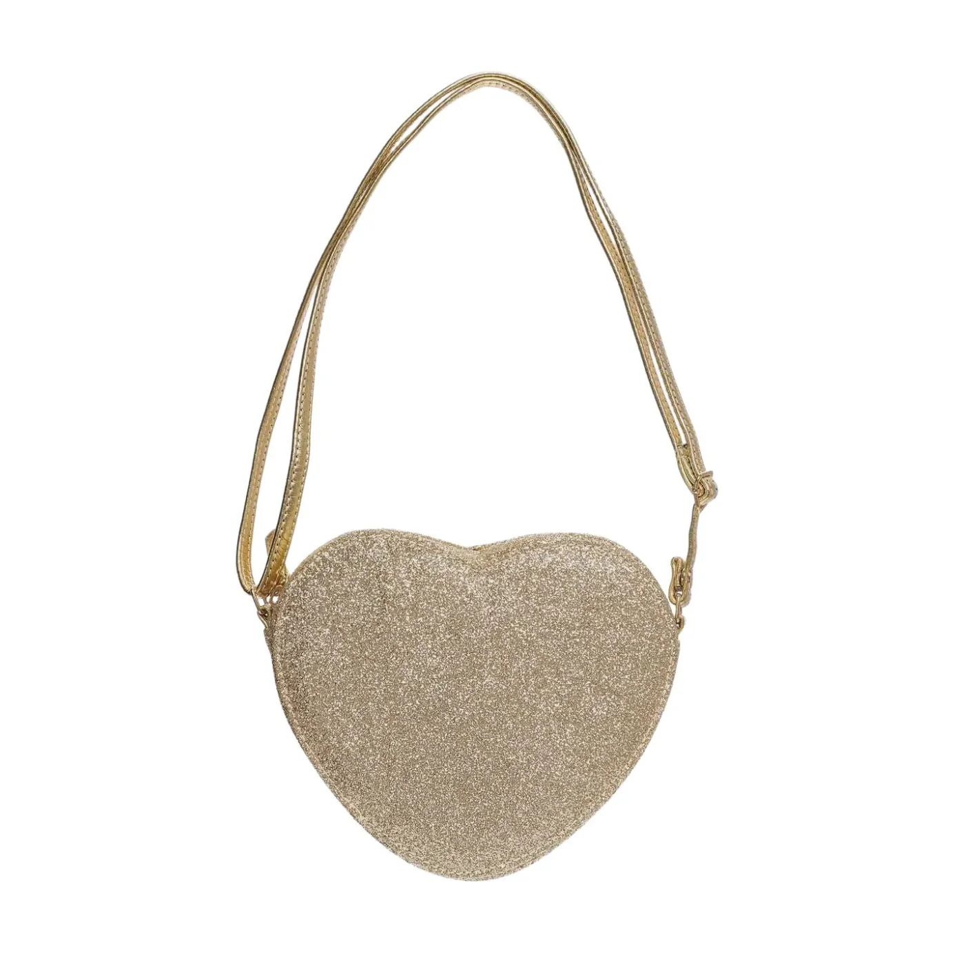 Love Heart Gold Glitter Bag by Rockahula Kids