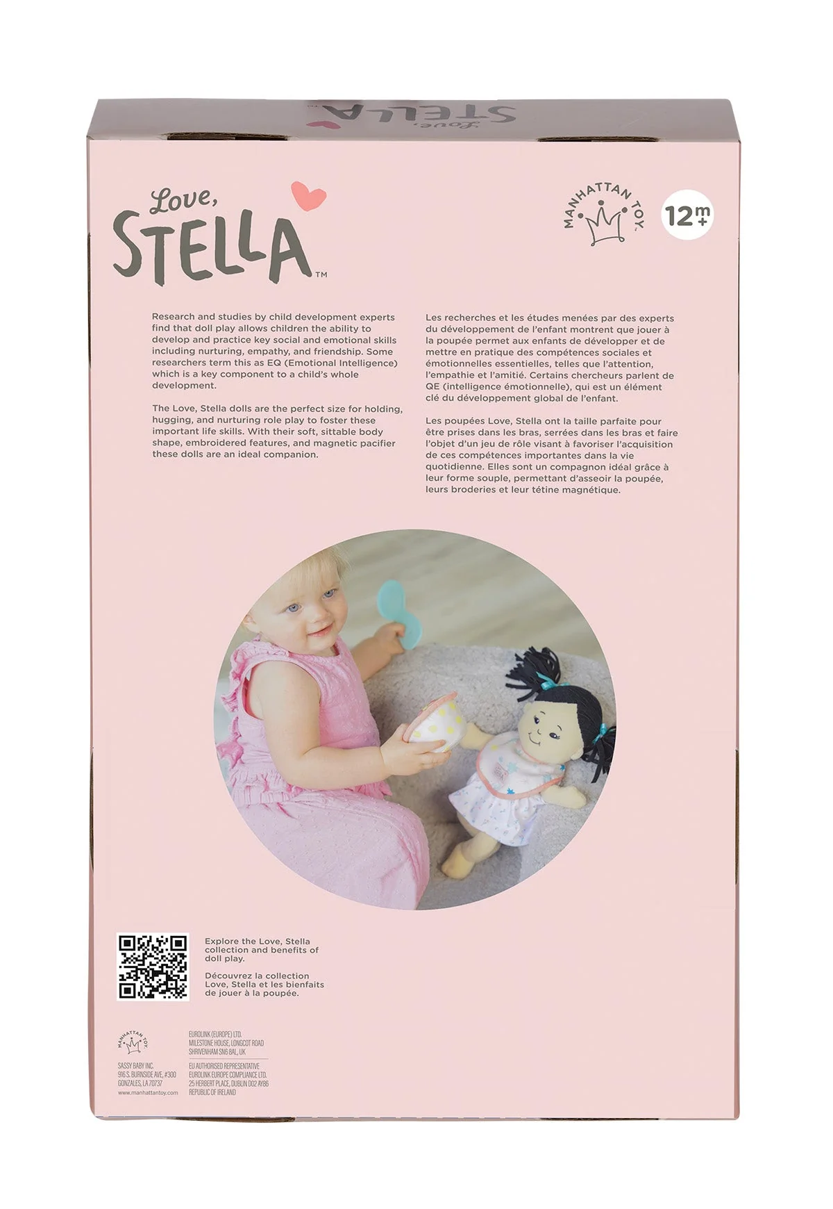 Love, Stella Doll - Light Beige with Black Pigtails by Manhattan Toy - Image 9