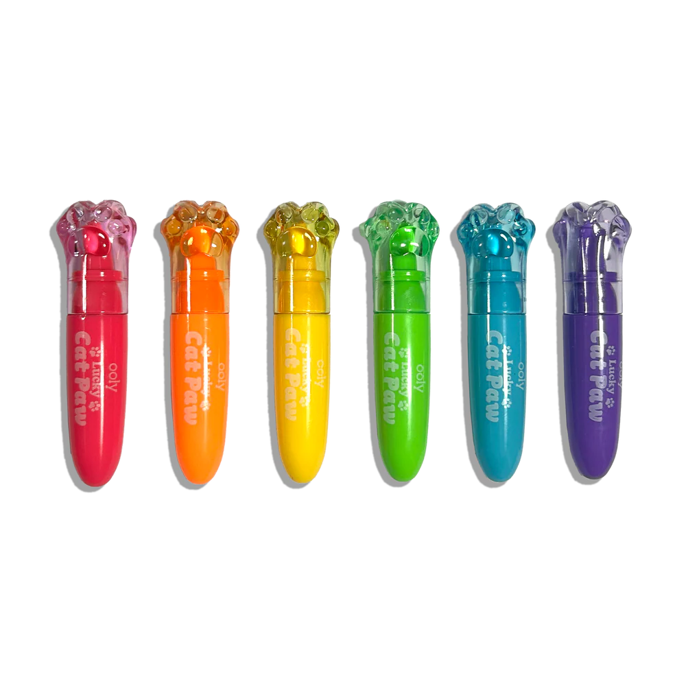 Lucky Cat Paw Scented Neon Highlighters - Set of 6 by OOLY - Image 5