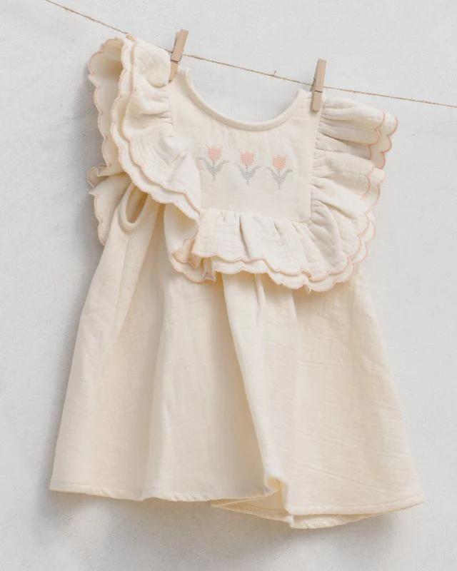 Lulu Dress - Natural by Quincy Mae - Image 3