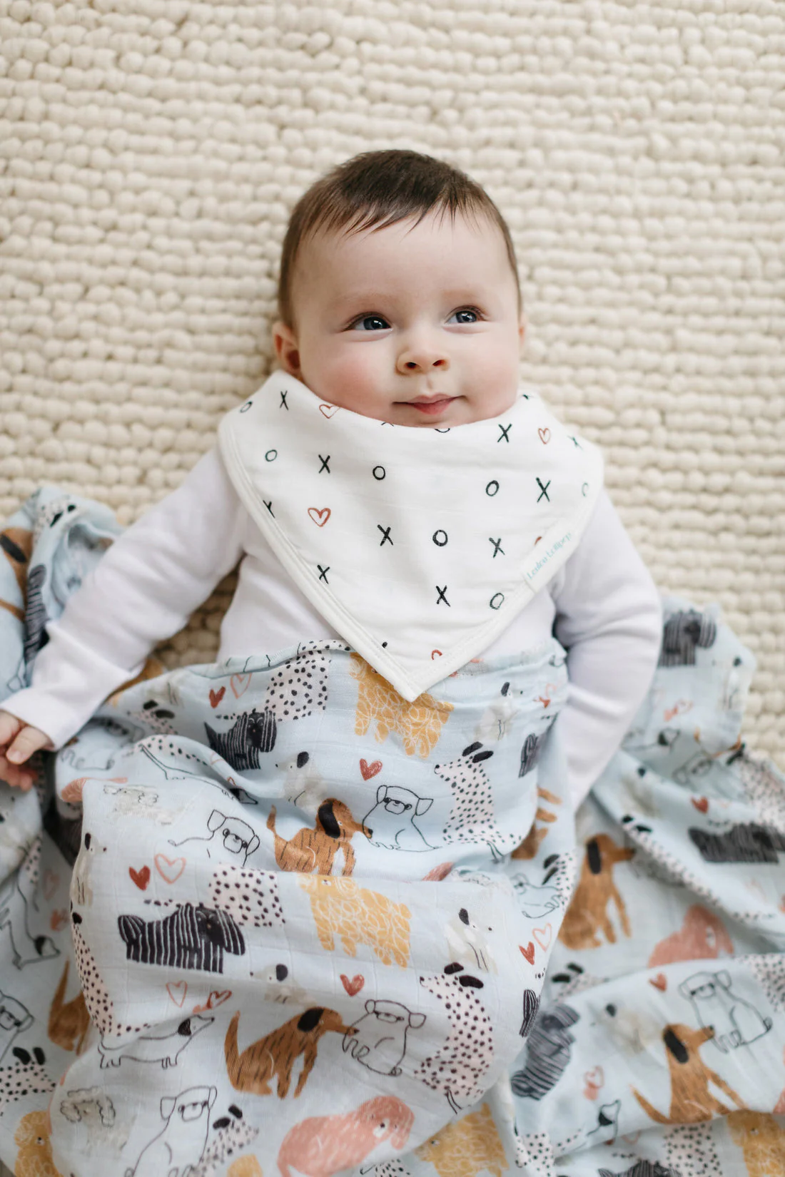 Luxe Muslin Swaddle - Honey Puppies by Loulou Lollipop - Image 2