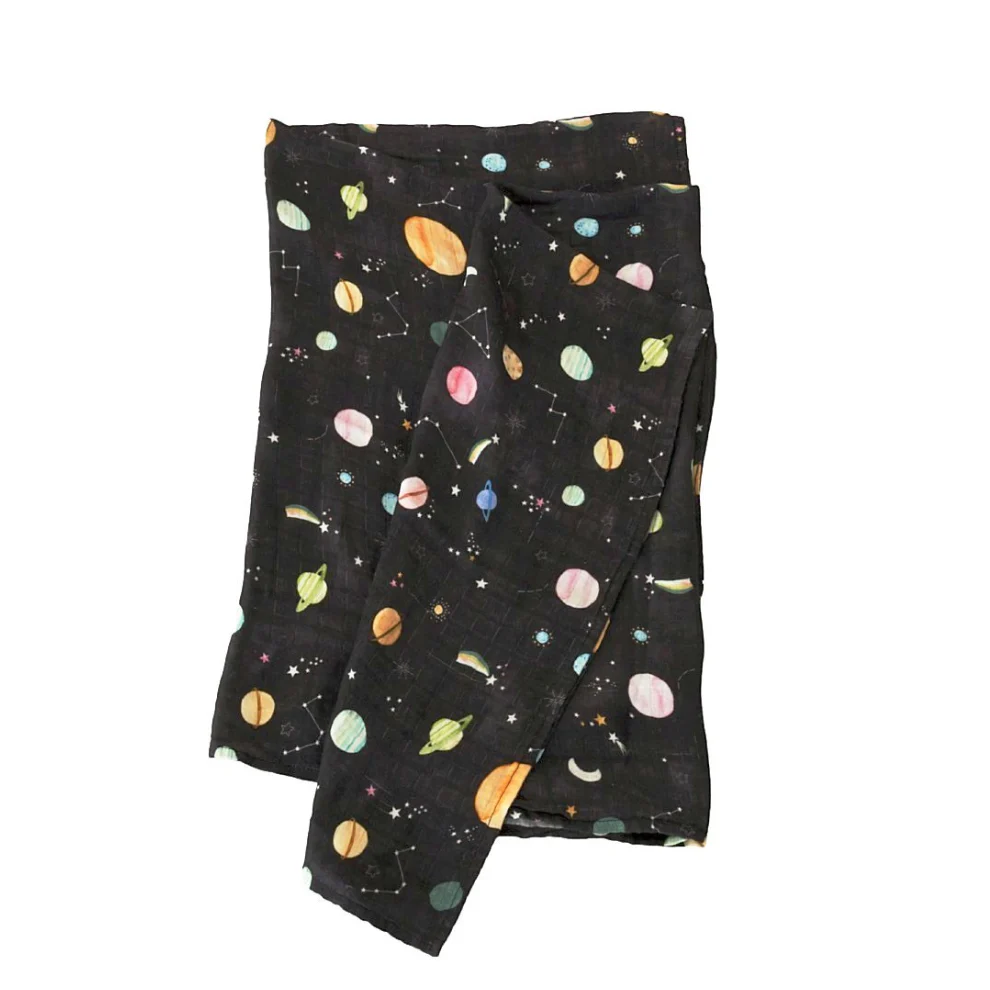 Luxe Muslin Swaddle - Planets by Loulou Lollipop - Image 6