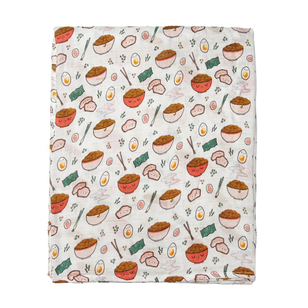 Luxe Muslin Swaddle - Ramen by Loulou Lollipop