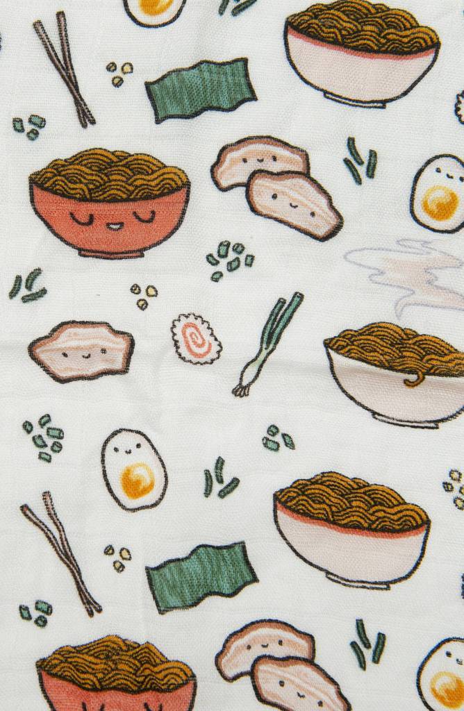 Luxe Muslin Swaddle - Ramen by Loulou Lollipop - Image 3