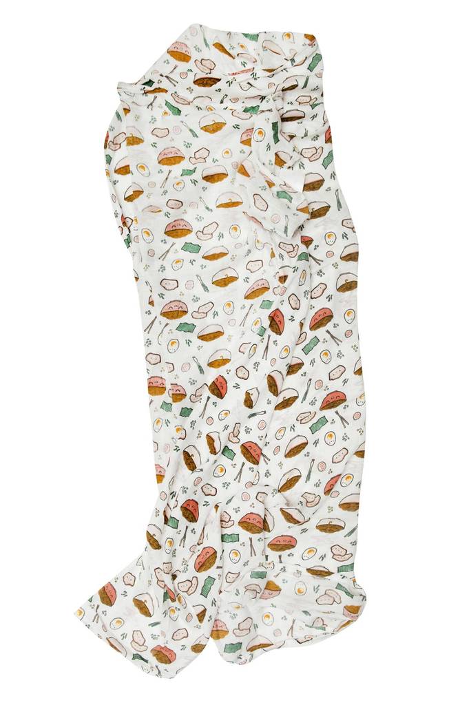 Luxe Muslin Swaddle - Ramen by Loulou Lollipop - Image 4