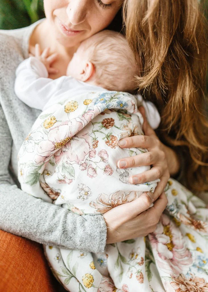 Luxe Muslin Swaddle - Secret Garden by Loulou Lollipop - Image 2