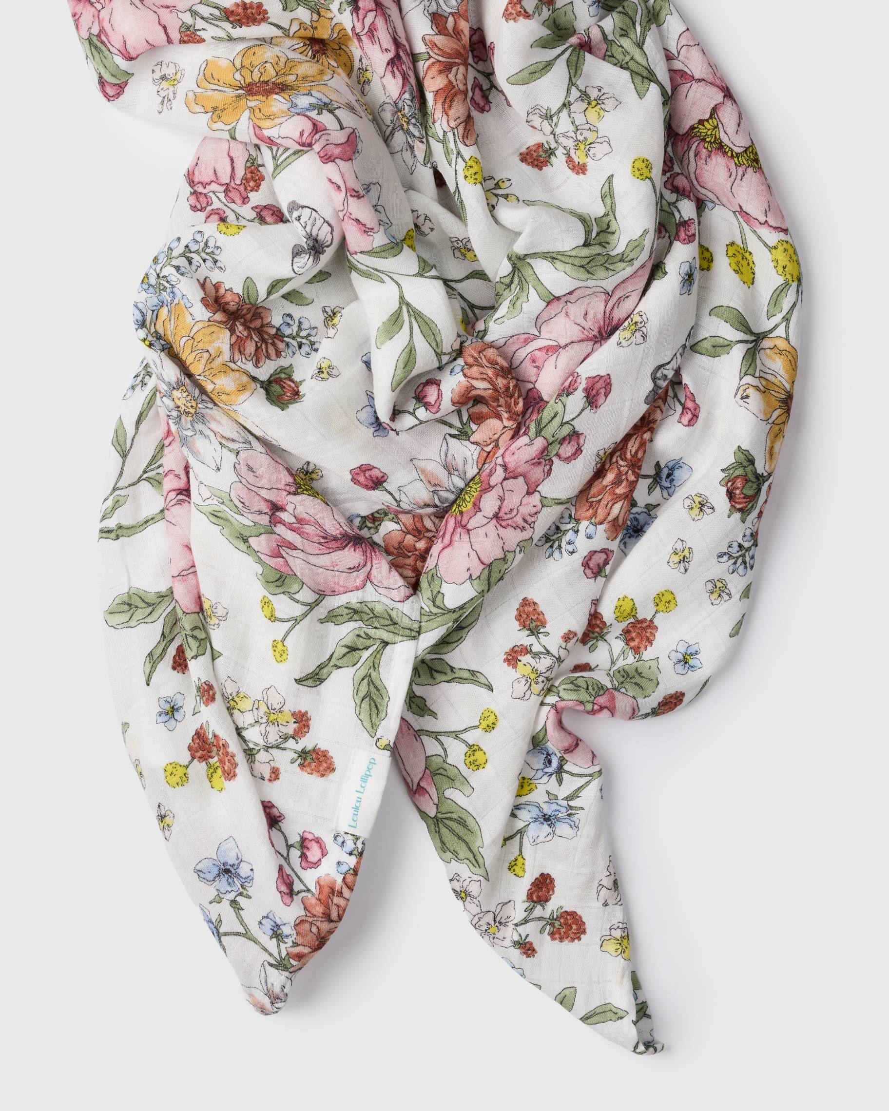 Luxe Muslin Swaddle - Secret Garden by Loulou Lollipop - Image 3