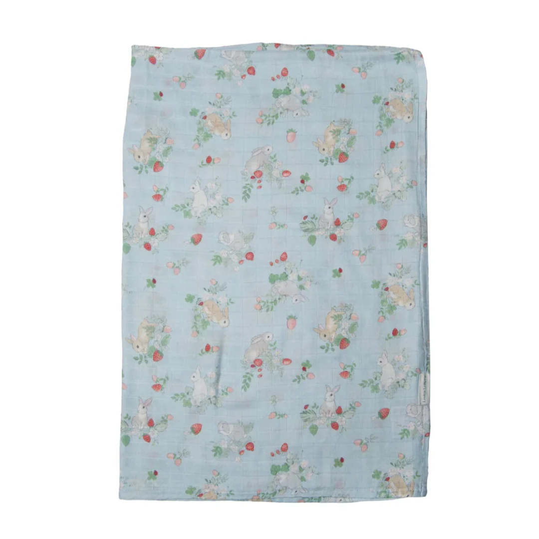 Luxe Muslin Swaddle - Some Bunny Loves You by Loulou Lollipop