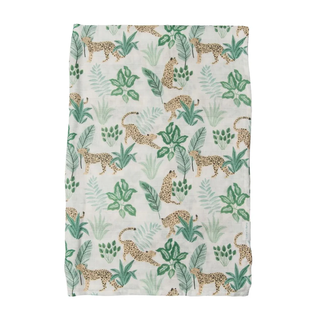 Luxe Muslin Swaddle - Tropical Jungle by Loulou Lollipop