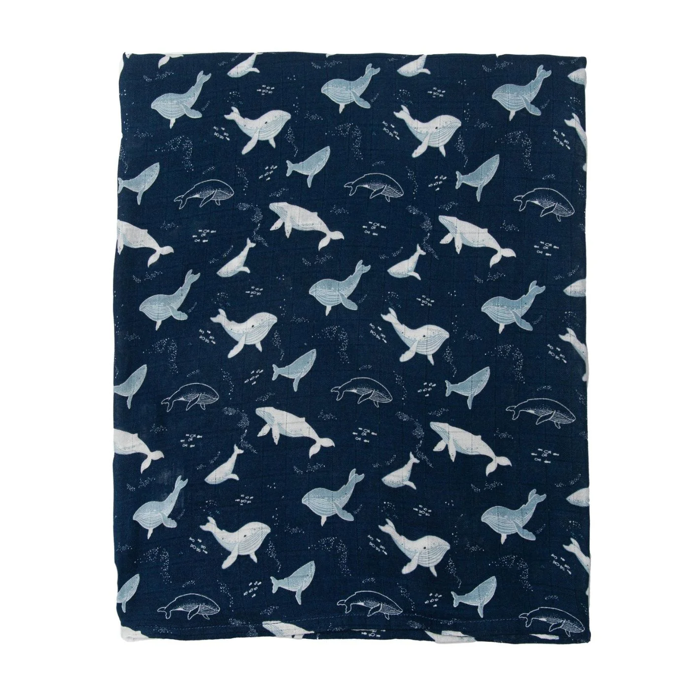 Luxe Muslin Swaddle - Whales by Loulou Lollipop