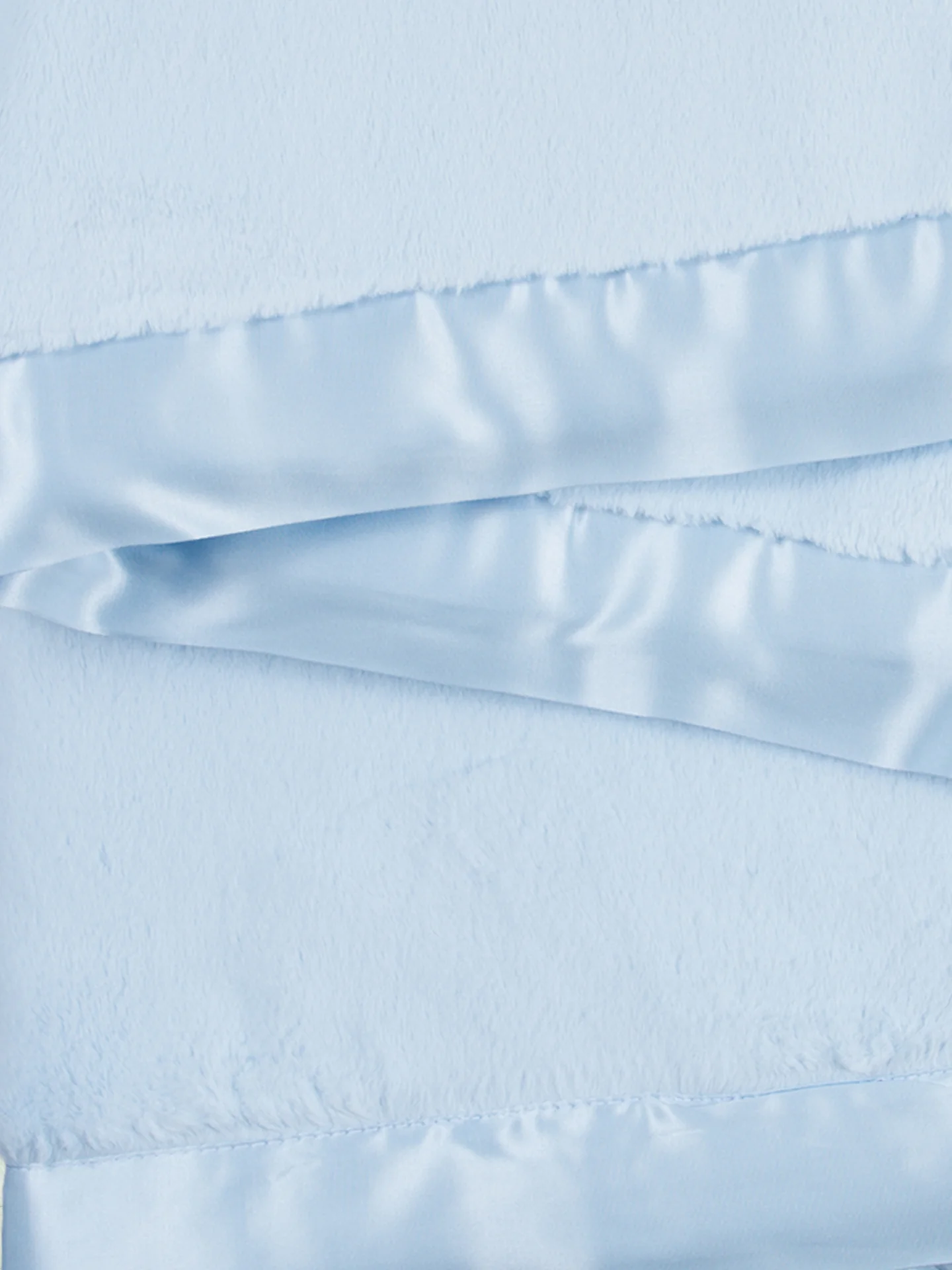 Luxe Solid Baby Blanket - Blue by Little Giraffe - Image 3