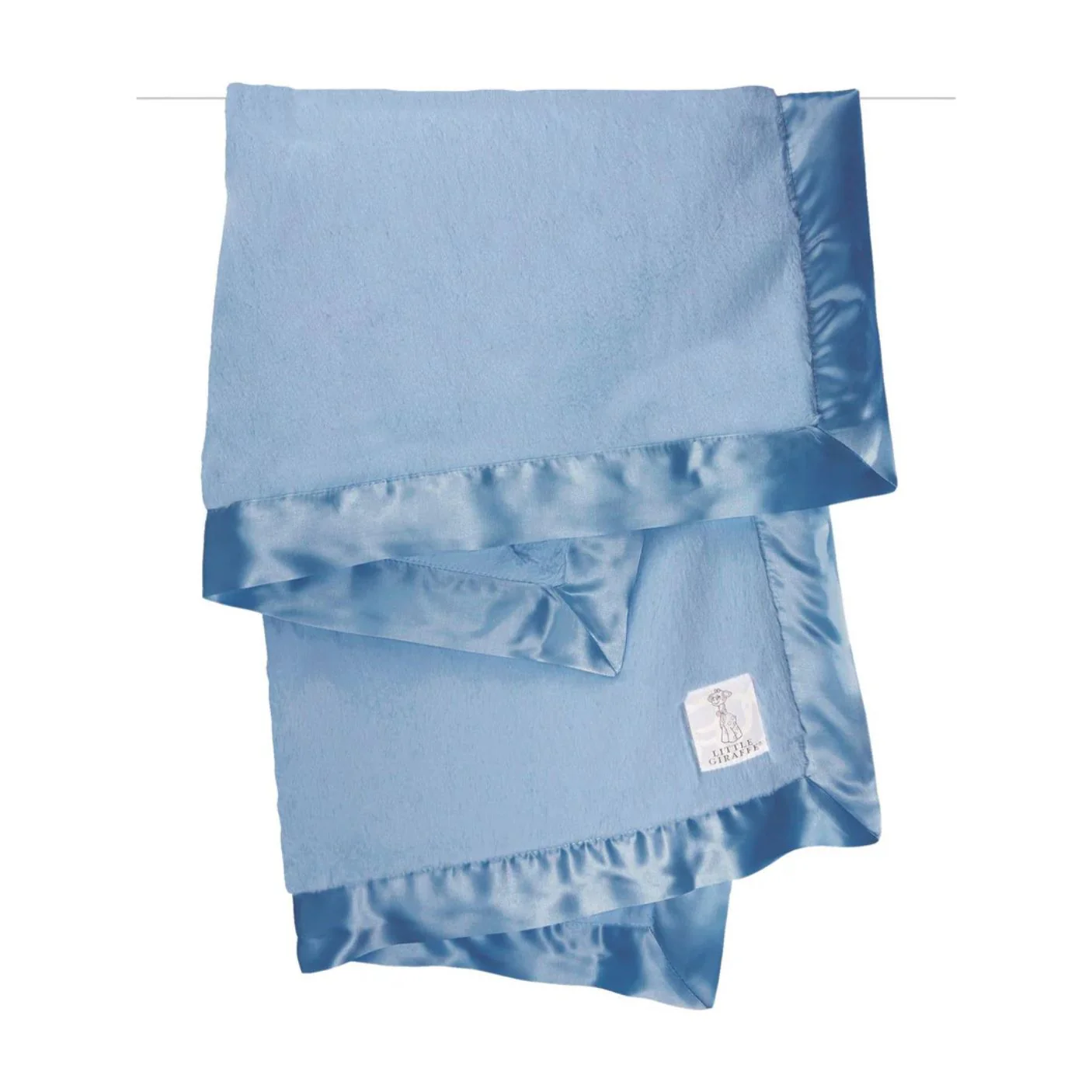Luxe Solid Baby Blanket - Cornflower by Little Giraffe