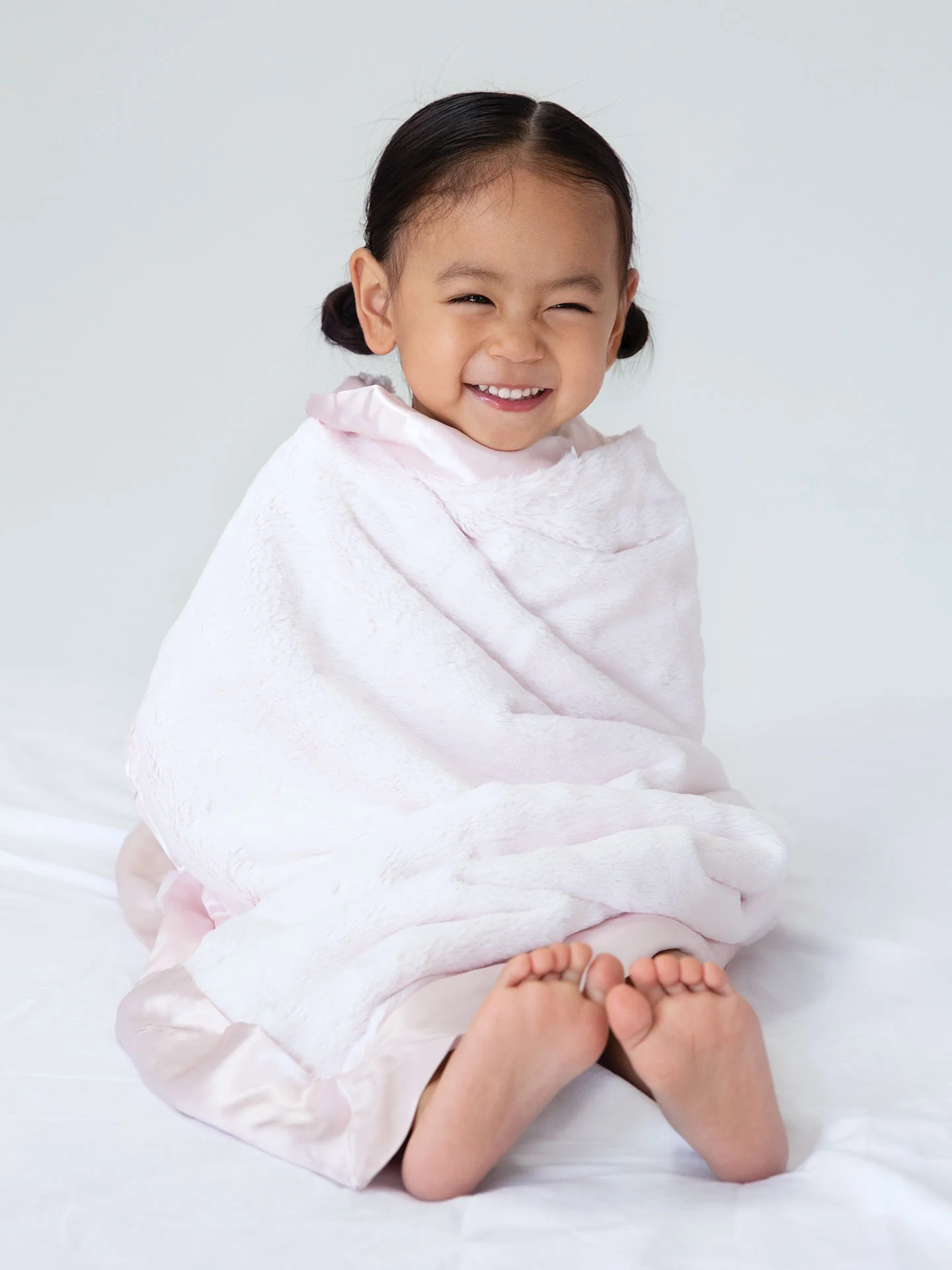 Luxe Solid Baby Blanket - Pink by Little Giraffe - Image 3