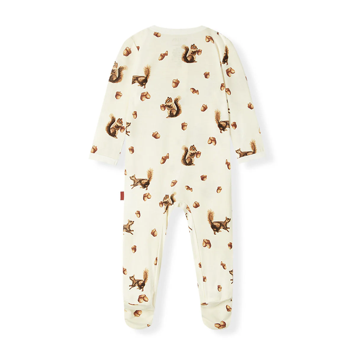 Luxe Stretch Zipper Footed Romper - Chipmunk by Milkbarn - Image 2