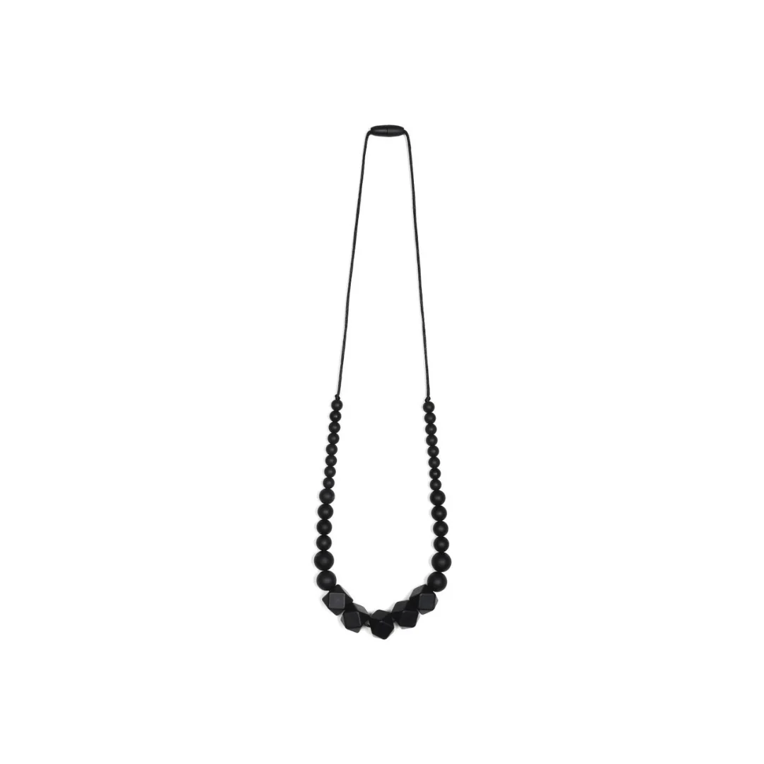 Madison Teething Necklace - Black by Goobie Baby